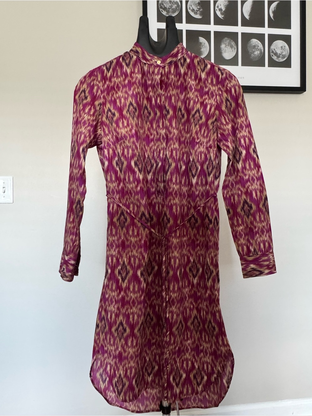 LaurenRalph Lauren Women's Long Sleeve Tunic Dress Oriental print XS